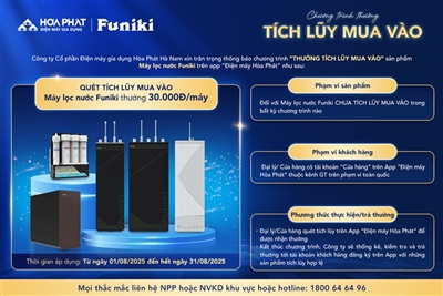 Chương trình thưởng tích lũy mua vào máy lọc nước Funiki - Dành cho Đại Lý Chương trình thưởng tích lũy mua vào máy lọc nước Funiki - Dành cho Đại Lý